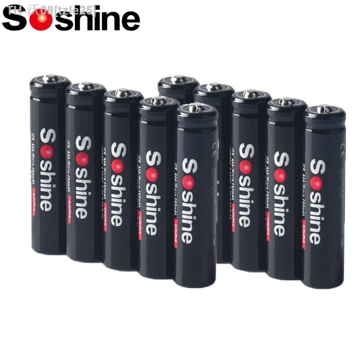 tzle25-soshine-10pc-10440-280mah-rechargeable-battery-3-2v-aaa-lifepo4-battery-smart-lithium-batteries-1000-cycles-for-flashlight-toy