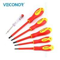 6PCS Screwdrivers Hand Tools  Set of VDE Insulated Household Electrical Screwdriver Tool Magnetic Tip 1000V Handtool parts Accessories