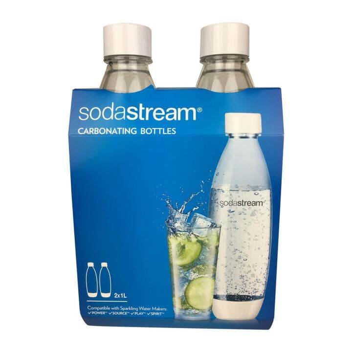 Sodastream Carbonating Bottles 1L Twin Pack Fuse White (Maker
