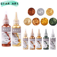 Mona Lisa 60ml Gold Paint Metallic Acrylic Paint Resin Pigments Waterproof Not Faded for Epoxy Resin Jewelry Making Handmade Statuary Coloring DIY Han