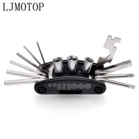 ﹉☫▣ Motorcycle Repairing Tools 15 In 1 Multifunction Wrench Screwdriver For KAWASAKI Z750S Z750 ZX6 ZX9R ZXR400 ZZR600 Z1000 ZX10R