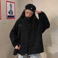 利Jackets Women Cargo Harajuku Students Leisure Outerwear Loose All-match Korean Style Female Simple Pure Color Spring Prevalent