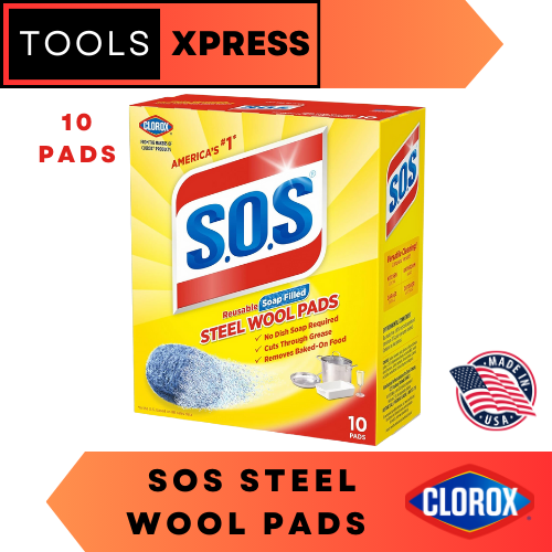 SOS Steel Wool Pads 10 pcs Lazada PH