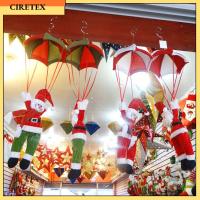 CIRETEX เพดานซานตาคลอสร่มชูชีพอุปกรณ์ตกแต่งคริสต์มาสเครื่องประดับสำหรับปาร์ตี้แขวนตกแต่งคริสต์มาส