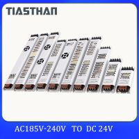 ไดรเวอร์ AC185-240V สำหรับแถบ LED แหล่งจ่ายพลังงาน DC แบบบางพิเศษ24V เครื่องแปลงแสงสว่าง60W 100W 150W 200W 300W 400W