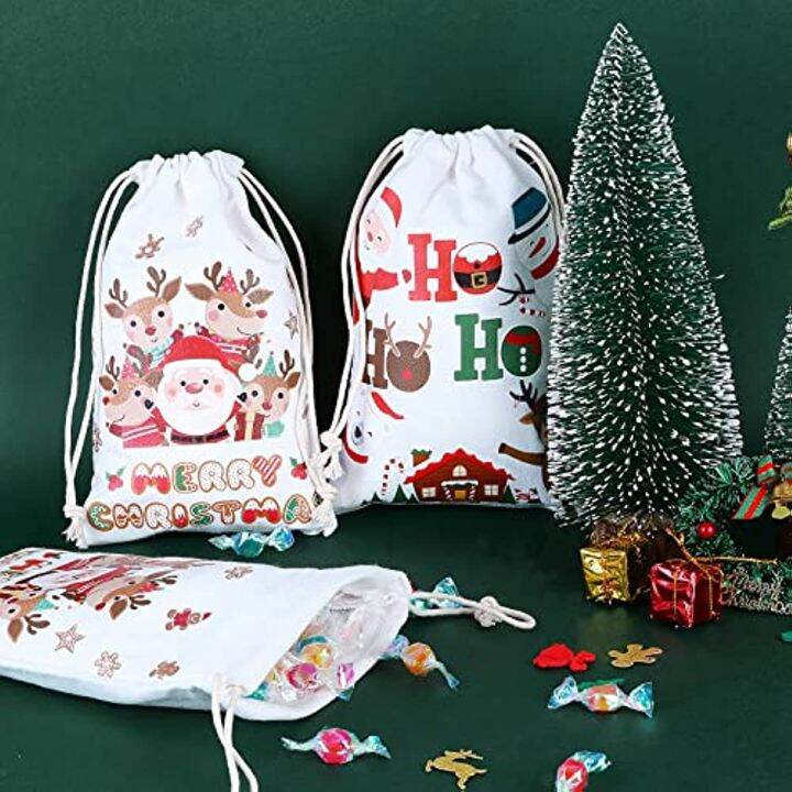 jollyboom-ถุงของขวัญคริสต์มาส12ชิ้น-santa-goody-sacks-christmas-drawstring-gift-bags-reusable-favor-goodie-cotton-bag-xmas-gift-bags-multipack-for-chocolate-candy-small-toys-8-5