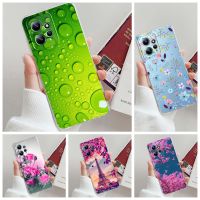 เคสโทรศัพท์ Xiaomi Redmi Note 12 4G Redmi Note12 4G ด้านหลังฝาปิดซิลิโคนนุ่ม TPU เคสกันกระแทกโปร่งใสลายการ์ตูนดอกไม้ประดับสำหรับเด็กหญิงเด็กชายผู้ชายผู้หญิง