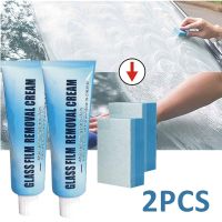 2PCS Car Glass Film Removal Cream Oil Film Remover Car Cleaning Paste Windscreen Cleaner Wiper Car Windshield Window Cleaner Windshield Wipers Washers