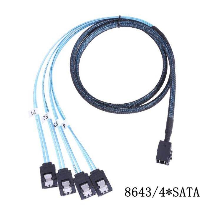 CY Cable Slimline SAS 4.0 SFF-8654 8i 74pin Host Raid naar 8 SATA 7pin Target Harde Schijf Fanout Raid Kabel 1-naar-8 Splitter (50cm