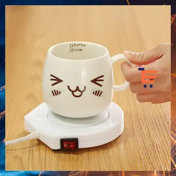 Coffee Cup Heater Mug Heating Pad Warmer for Office Home Desktop Using  Electric Beverage Warmer Plate for Cocoa Tea Water Milk