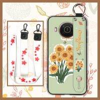 Wrist Strap sunflower Phone Case For Nokia X20/X10 Phone Holder Back Cover Dirt-resistant Anti-knock cute cartoon ring