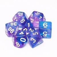 Azure Twilight Dice Set of 7 | ลูกเต๋า Dice For DnD D&amp;D MTG RPG TRPG เกมกระดาน บอร์ดเกม Game ไพ่ทาโรต์ Magic เมจิก