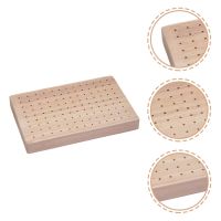 Plug Board Wooden Tray Skewer Stand Drying Table Appetizer Picks Holder Food Oak