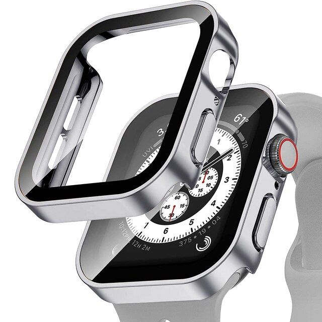เคสกระจกสำหรับนาฬิกา-apple-รุ่น7-8-se-6-5-4-อุปกรณ์เสริมสำหรับนาฬิกาขนาด45มม-41มม-44มม-40มม