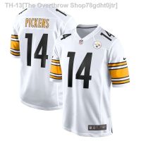 ♙☍☞ Rugby NFL Pickens Steelers Steelers Rugby Jersey No. 14 George Pickens Jersey Embroidered Mens Clothing