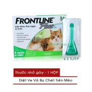 Thuốc Nhỏ Gáy Trị Ve và Bọ Chét Trên Mèo - FRONTLINE PLUS CAT - 1 Hộp