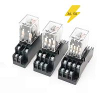 Electromagnetic Relay JZX-22F DC 24V 12V Coil NO NC DIN Rail 8 11 14 Pins With Base Micro Mini Intermediate CHINT 5A 3A Switch Electrical Circuitry Pa