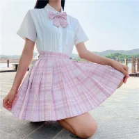 Japanese School Costume Suit JK Uniform Sailor Seifuku Girl Skirt Set Plaid Skirt Set Student Pleated Skirt School Clothes