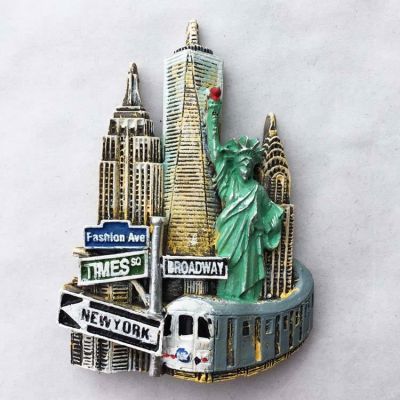 New York Landmark Building Tourist Souvenir Magnetic Sticker Fridge Sticker Creative Collection Decoration Souvenir 【Refrigerator sticker】◆