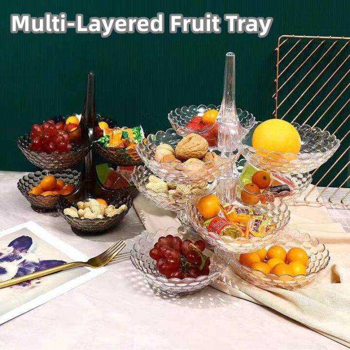 MultiLayered Fruit Tray Dried Fruit Snack Candy Tray Storage Plate