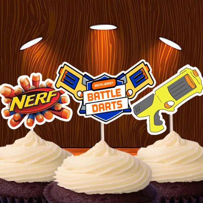 NERF! Edible Cupcake Images - The Monkey Tree