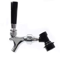 [HOT] Beer Tap Faucet With Ball Lock Home Brewing Stainless Steel Stem Draft Beer Keg Faucet With Ball Lock Disconnect Chromed Body Fo