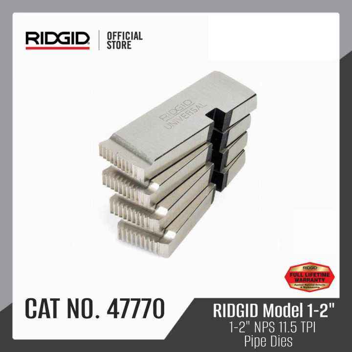 RIDGID 47770 Pipe Dies NPT 12 inches for Machine Pipe Threader Lazada PH
