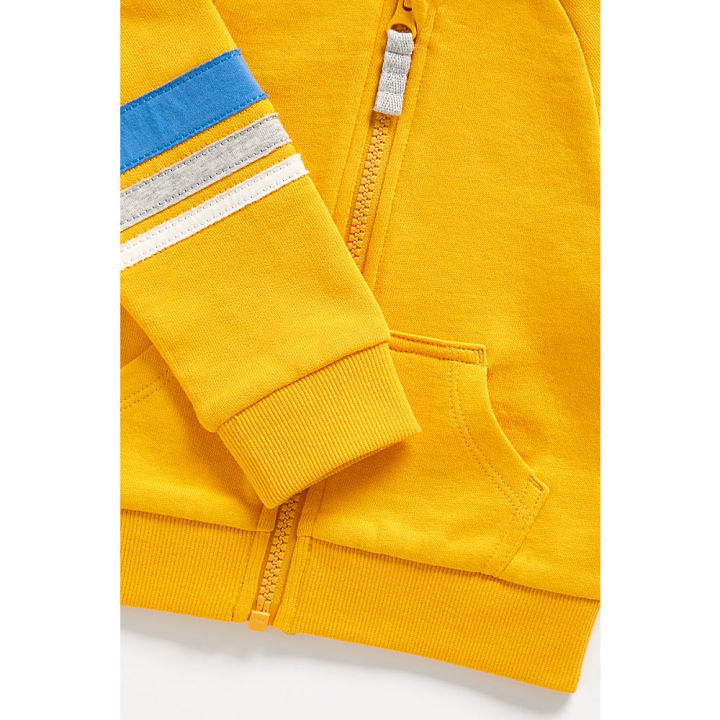 เสื้อมีฮู้ดเด็กผู้ชาย-mothercare-mustard-zip-through-hoody-zb612