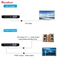 ศูนย์เครื่องเล่นวิดีโอมัลติมีเดีย1080P 2ชิ้นพร้อม VGA AV USB Hd/mmc พอร์ตพร้อมรีโมทคอนโทรลสายเอวี Ypbpr