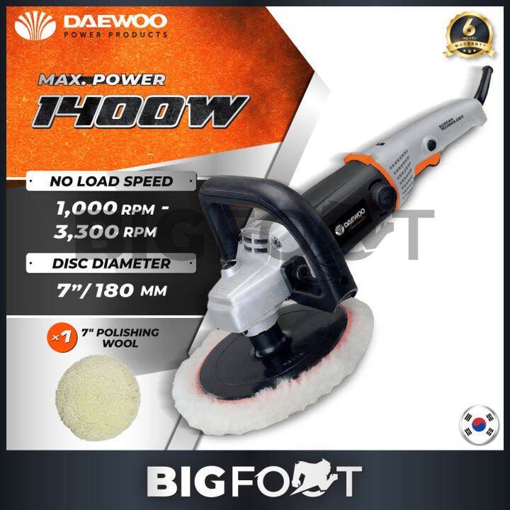 Daewoo 7" Car Polisher 1400W DACP1400 Car Polish Machine Mesin