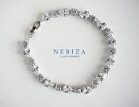 Neriza Jewelry/ข้อมือเพชรสังเคราะห์เกรดพรีเมี่ยมประกายไปเทียบเท่าเพชรแท้ จัดส่งฟรีNB006