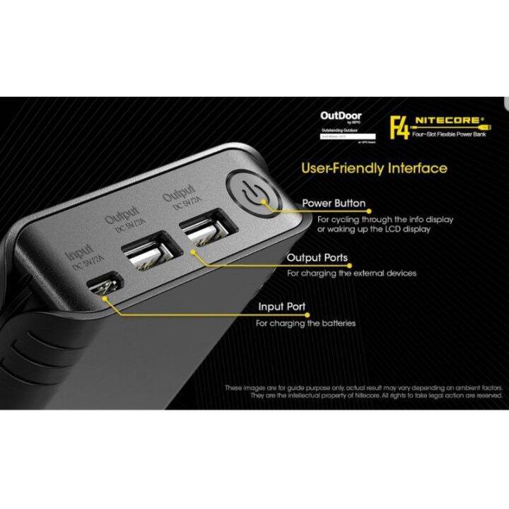 wowwww-nitecore-f4-เครื่องชาร์จถ่านและเพาเวอร์แบงค์-ราคาถูก-ไฟฉาย-แรง-สูง-ไฟฉาย-คาด-หัว-ไฟฉาย-led-ไฟฉาย-แบบ-ชาร์จ-ได้