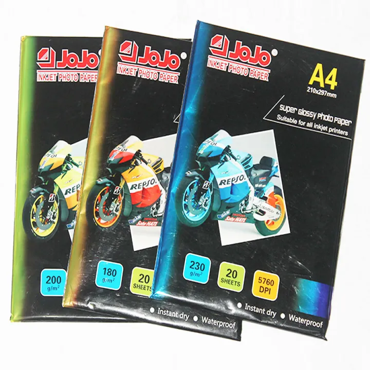 20 Sheets Jojo Super Glossy Photo Paper 230gsm Size A4 (1Pack) Lazada PH