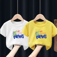 Japan Station 2022 Baju Budak Kanak-Kanak lelaki perempuan 2-11 Years old Boys Girls short sleeve Tshirt Shirts Fashion Cartoon Printed Soft T shirt Plain Kids Uni Round Neck Short Sleeve Tees 小孩男女兒童衣服