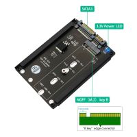 XT-XINTE M.2สำหรับกุญแจ NGFF-B ถึง2.5 "SATA III SATA3 7 + การ์ดตกแต่งเค้กอะแดปเตอร์15Pin ที่มีกล่องสำหรับ2230 2242 2260 2280 SSD อะแดปเตอร์ FJK3825