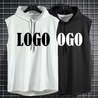 【HOT】✵✓ New Fashion Biker Hooded Mens Joggers T Shirt Men Sleeveless Top S-3XL