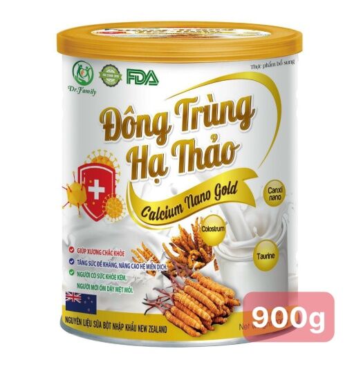 Sữa bột đông trùng hạ thảo calcium nano gold - tăng sức đề kháng - ảnh sản phẩm 1