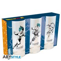 ABYStyle [ลิขสิทธิ์แท้ พร้อมส่ง] แก้ว แก้วน้ำ แก้วน้ำอนิเมะ Dragon Ball Super เซท 3 ใบ ดราก้อนบอล ซูปเปอร์ 290ml