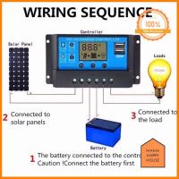 10A 20A 30A 40A 50A 60A เครื่องควบคุมพลังงานแสงอาทิตย์ PWM 12V / 24V Regulator เครื่องชาร์จแบตเตอรี่จอแสดงผล LCD ราคาพิเศษ Mama Happy House