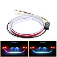 1.2M Car Rear Trunk Tail Light Dynamic Streamer Lighting Turn Signal Reverse Warning Lamp Car Floating LED Strip 4- function 12V