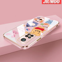 เคส JIUMOO สำหรับ Xiaomi MI 10T 10T Pro Redmi เคส K30s ลายการ์ตูนรูปสัตว์ยิ้มใหม่กรอบสี่เหลี่ยมพื้นผิวเคสซิลิกาเจลกันกระแทกเคสมือถือรวมเลนส์กล้องถ่ายรูปฝาครอบป้องกัน