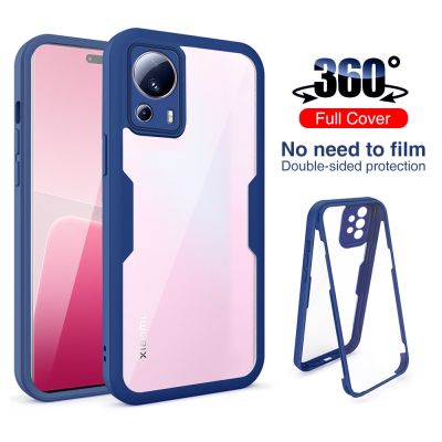 360° Double Sided Protection Case For Xiaomi Mi 13 Lite 5G Xiomi Mi13 Pro 13Lite 13Pro Front PET Film Acrylic Back Camera Cover Phone Cases