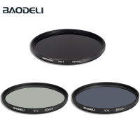 BAODELI Filtro Nd 2 4 8 กรอง 49 52 55 58 62 67 72 77 82 มม. สำหรับ Canon m50 90d 250d Nikon d3500 coolpix p900 p1000 Sony a6000-final1