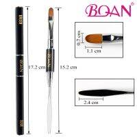 BQAN 1 Pc Dual-end Acrylic #12 Nail Art Gel Brush Extension Builder Nail Stainless Pusher Tool UV Gel Remove Spatula Stick Artist Brushes Tools