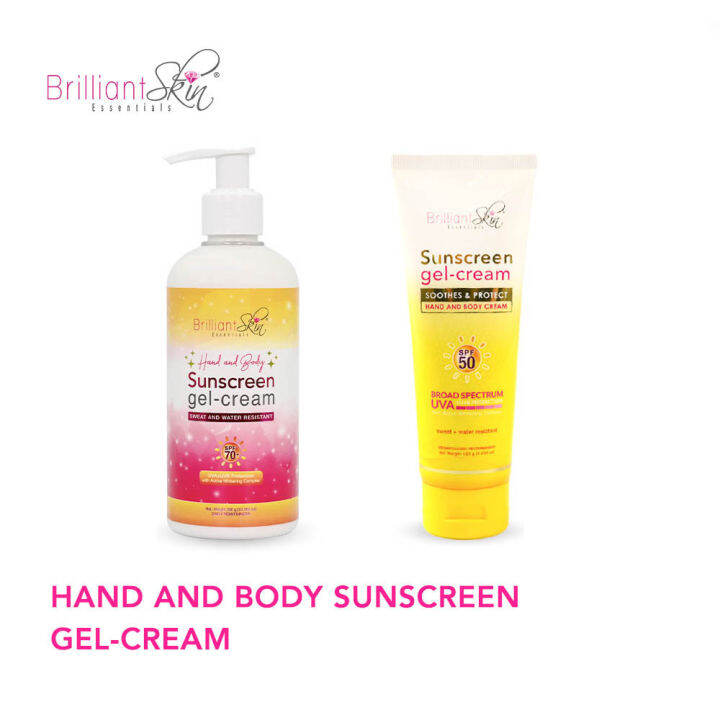 Brilliant Skin Sunscreen GelCream Hand and Body Lotion Lazada PH
