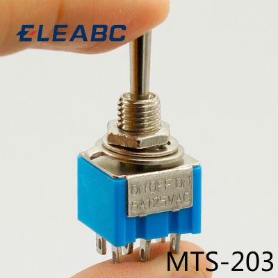 Promotion! 5pcs 3 Position 2P2T DPDT ON OFF ON Miniature Mini Toggle Switch