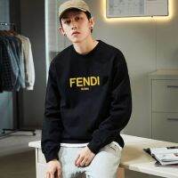 Fendii เสื้อสเวตเชิ้ตผู้ชายขนาดใหญ่พิมพ์ลายตัวอักษรสำหรับผู้ชายและผู้หญิง