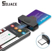 【Xiaohongs keyboard film 】SUIJACE USB Type C ที่เก็บบัตรเครื่องอ่านการ์ดอัจฉริยะ,EMV อิเล็กทรอนิกส์ DNIE Dni อะแดปเตอร์เชื่อมต่อซิมโทรศัพท์แอนดรอยด์