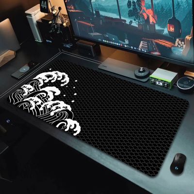 【jw】◈◘▦  pad simple texture mouse ocean wave oversized office computer desk e-sports keyboard advanced sense