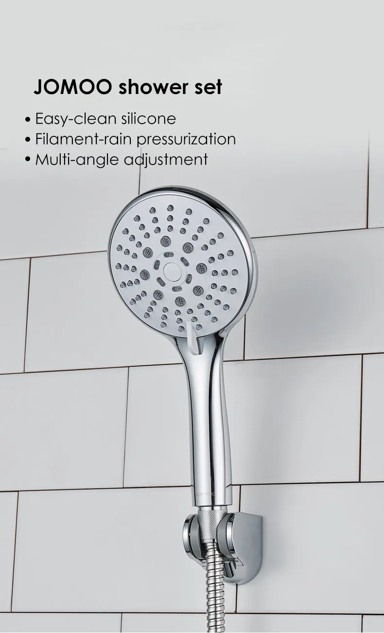JOMOO 5 Sprays High Pressure Rain Shower Head ABS Shower Set S145025